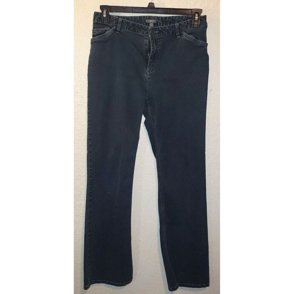 J Jill Womens Denim Bootcut Jeans Dark Wash Size 8